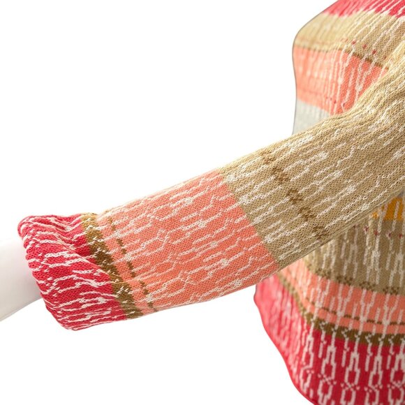 Sundance Sweater Womens XS Multicolor Linen Blend Boho Long Sleeve Stripe Knit - Picture 3 of 8